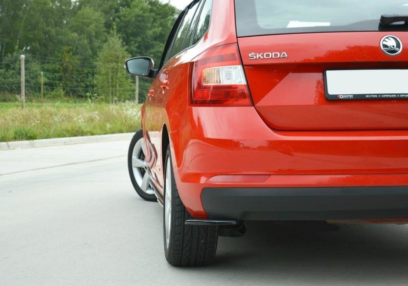 Maxton Heck Ansatz Flaps Diffusor für Skoda Rapid Spaceback schwarz Hochglanz SK-RA-1-SB-RSD1-G