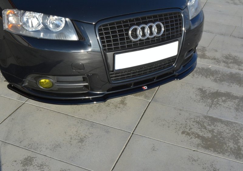 Maxton Front Ansatz für Audi A3 S-Line 8P schwarz Hochglanz AU-A3-2-SLINE-FD1-G