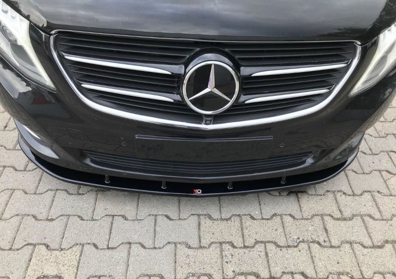 Maxton Front Ansatz für v.2 Mercedes V-Klasse W447 schwarz Hochglanz ME-V-447-FD2-G