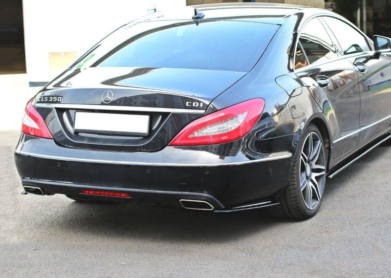Maxton Heck Ansatz Flaps Diffusor für Mercedes CLS C218 schwarz Hochglanz ME-CLS-218F-RSD1-G