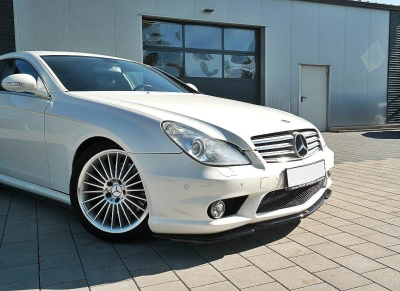 Maxton Front Ansatz V.1 für Mercedes CLS C219 55AMG schwarz Hochglanz ME-CLS-219-AMG-FD1-G