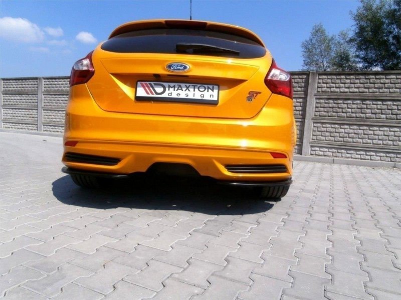 Maxton Heck Ansatz Flaps Diffusor für Ford Focus ST Mk3 Hatchback schwarz Hochglanz FO-FO-3-ST-RSD1-G
