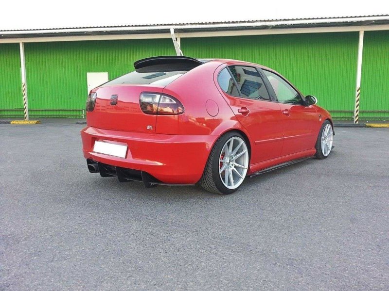 Maxton Diffusor Heck Ansatz für Heckschürze für Seat Leon Mk1 Cupra SE-LE-1-CU-CNC-RS1