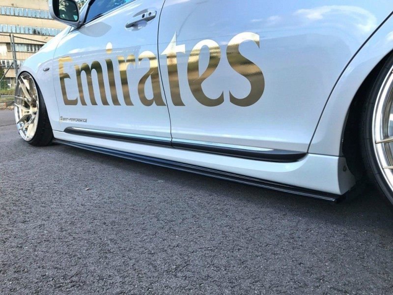 Preview: Maxton Seitenschweller Ansatz für Lexus GS 300 Mk3 Facelift Carbon Look  LE-GS-3F-SD1-C