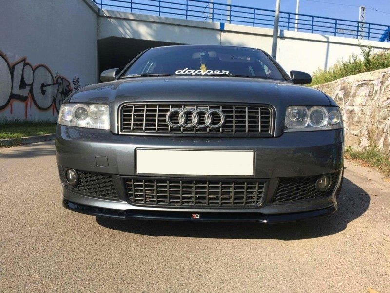 Maxton Front Ansatz V.1 für Audi A4 S-Line B6  schwarz Hochglanz AU-A4-B6-SLINE-FD1-G