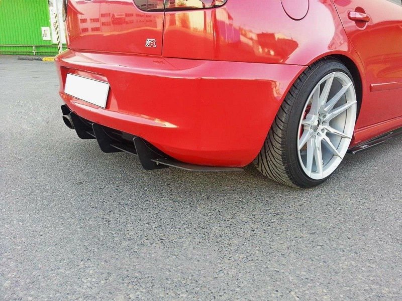 Maxton Diffusor Heck Ansatz für Heckschürze für Seat Leon Mk1 Cupra SE-LE-1-CU-CNC-RS1