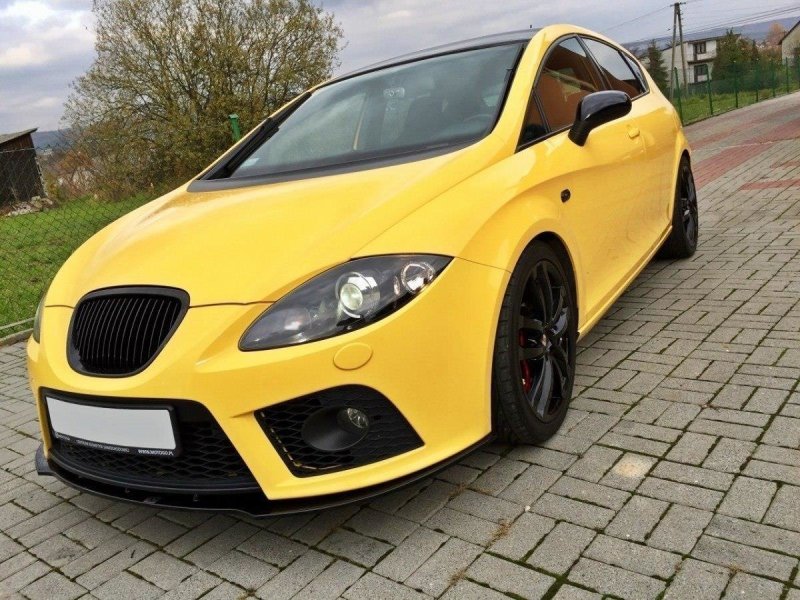 Maxton Front Ansatz für SEAT LEON MK2 CUPRA FR (vor Facelift) schwarz Hochglanz SE-LE-2-FR-FD1-G