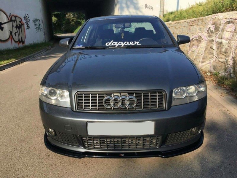 Maxton Front Ansatz V.2 für Audi A4 S-Line B6 schwarz Hochglanz AU-A4-B6-SLINE-FD2-G