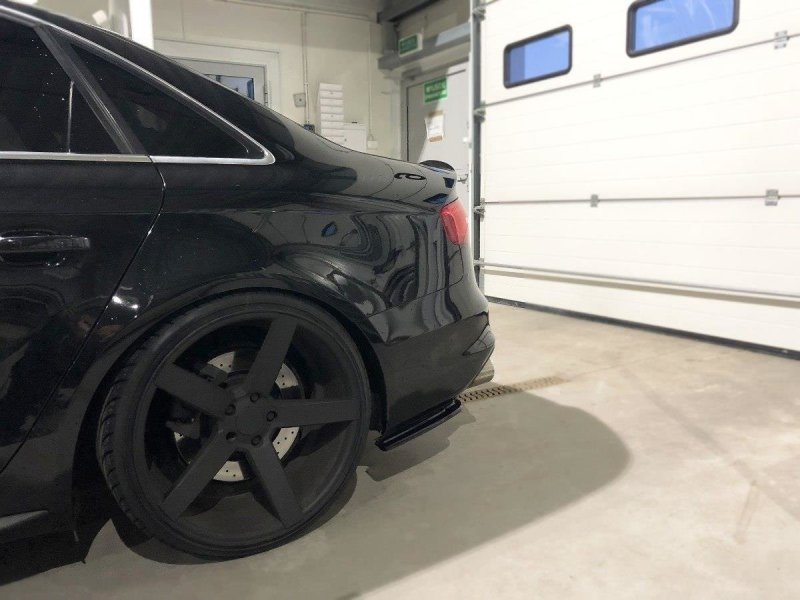 Maxton Heck Ansatz Flaps Diffusor für Audi S4 B8 FL schwarz Hochglanz AU-S4-B8F-RSD1-G