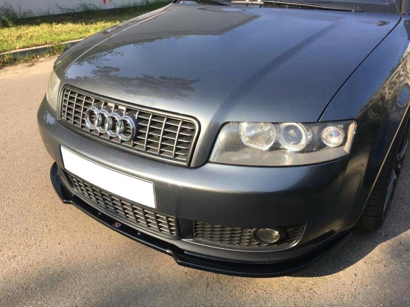 Maxton Front Ansatz V.2 für Audi A4 S-Line B6 schwarz Hochglanz AU-A4-B6-SLINE-FD2-G