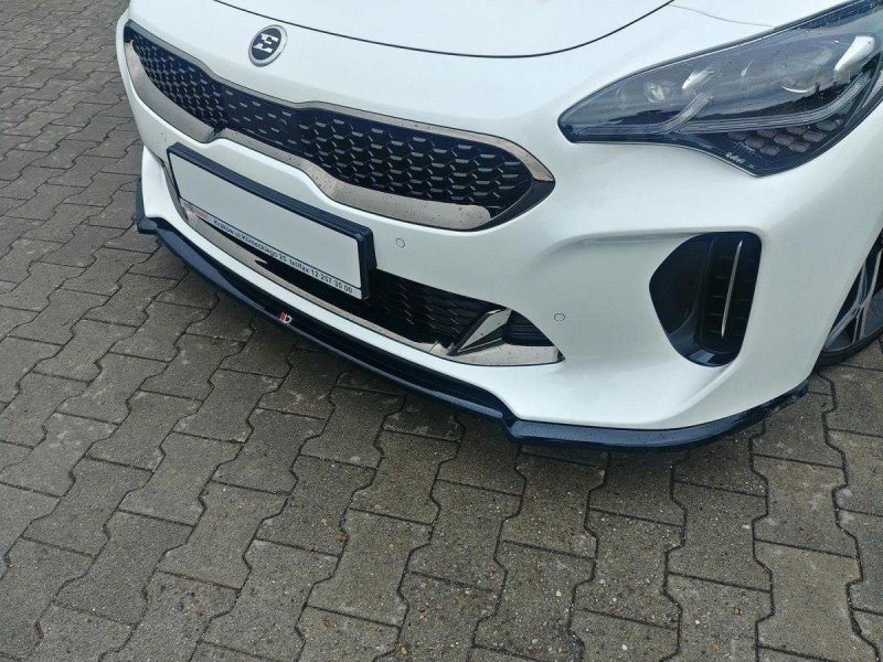 Maxton Front Ansatz V.1 für KIA STINGER GT schwarz Hochglanz KI-ST-1-GT-FD1-G