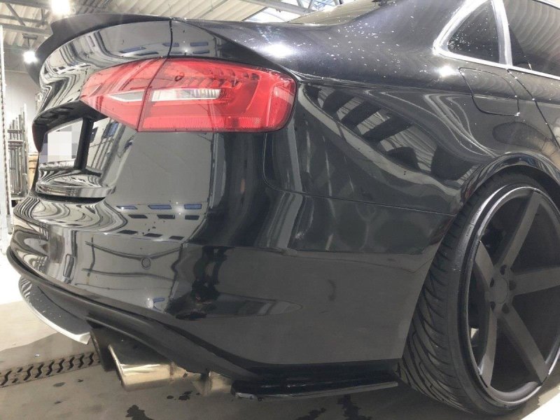 Maxton Heck Ansatz Flaps Diffusor für Audi S4 B8 FL schwarz Hochglanz AU-S4-B8F-RSD1-G