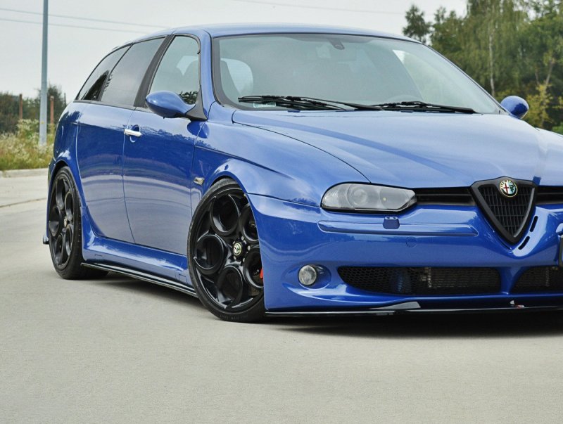 Maxton Seitenschweller Ansatz für ALFA ROMEO 156 GTA  schwarz Hochglanz AL-156-GTA-SD1-G