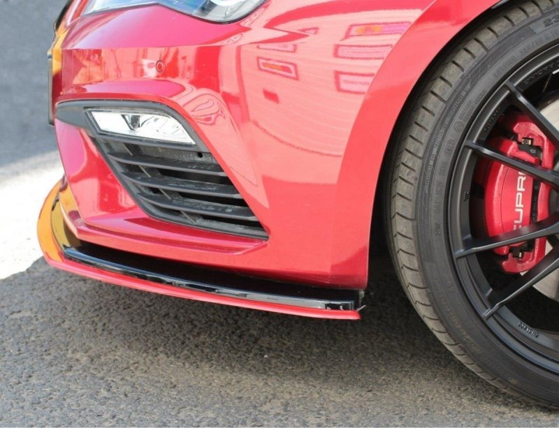 Maxton Front Ansatz V.3 für Seat Leon Cupra / FR Mk3 FL SE-LE-3F-CU-FD1G+FD3-RED