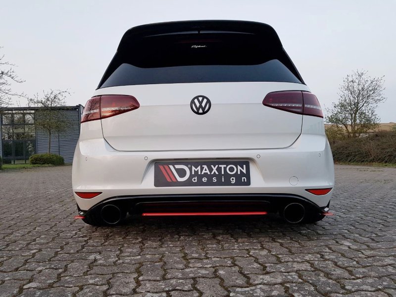 Maxton Mittlerer Diffusor Heck Ansatz für VW GOLF Mk7 GTI CLUBSPORT VW-GO-7-GTI-CS-RD1-RED