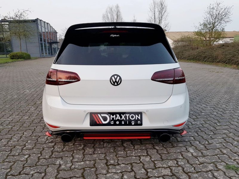 Maxton Heck Ansatz Flaps Diffusor für VW GOLF Mk7 GTI CLUBSPORT schwarz Hochglanz VW-GO-7-GTI-CS-RSD1-G