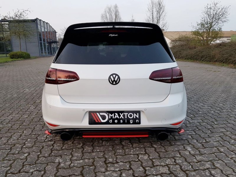 Maxton Mittlerer Diffusor Heck Ansatz für VW GOLF Mk7 GTI CLUBSPORT VW-GO-7-GTI-CS-RD1-RED