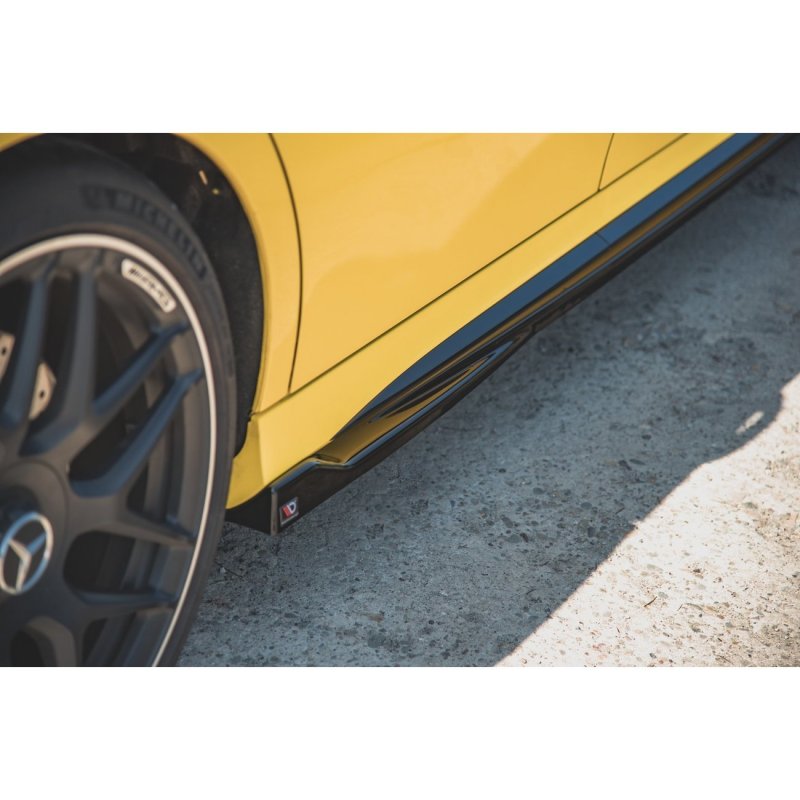 Maxton Seitenschweller Ansatz für Mercedes-AMG A 45 S W177 schwarz Hochglanz ME-A-177-45-SD1-G