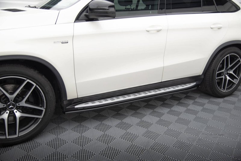 Maxton Seitenschweller Ansatz Mercedes-Benz GLE Coupe 43 AMG / AMG-Line C292 schwarz Hochglanz ME-GLE-C292-AMGLINE-SD1-G