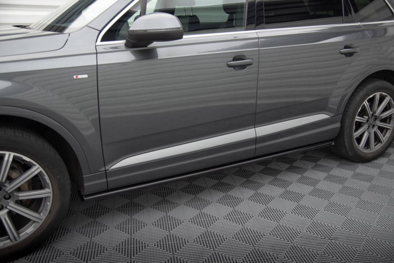 Maxton Seitenschweller Ansatz Audi Q7 Mk2 schwarz Hochglanz AU-Q7-2-SD1-G