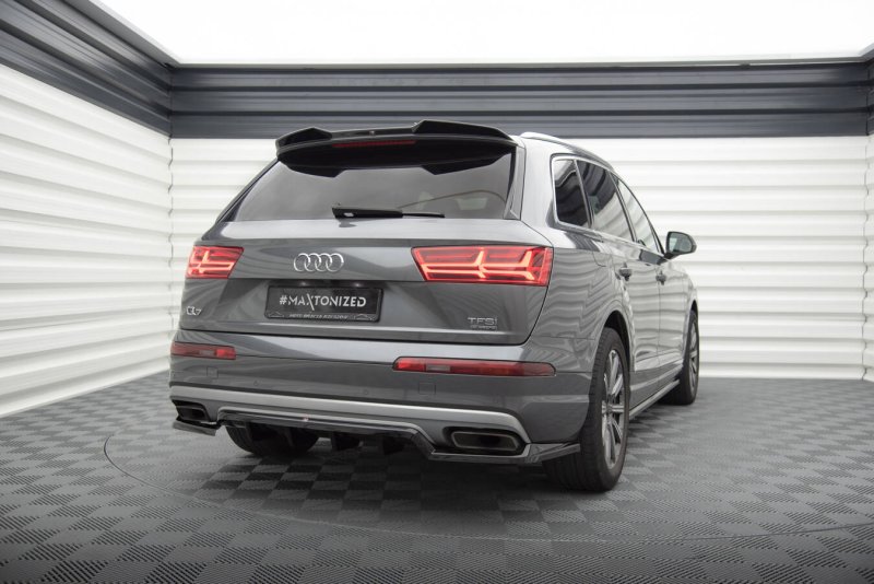 Maxton Spoiler CAP Abrisskante 3D Audi Q7 Mk2 schwarz Hochglanz AU-Q7-2-CAP1-G