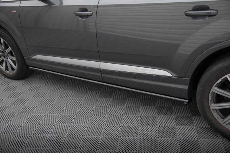 Maxton Seitenschweller Ansatz Audi Q7 Mk2 schwarz Hochglanz AU-Q7-2-SD1-G