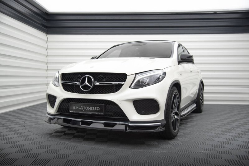 Maxton Front Ansatz V.1 Mercedes-Benz GLE Coupe 43 AMG / AMG-Line C292 schwarz Hochglanz ME-GLE-C292-AMGLINE-FD1-G