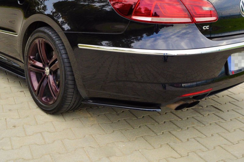 Maxton Heck Ansatz Flaps Diffusor für  VOLKSWAGEN CC R-LINE schwarz Hochglanz VW-CC-1F-RLINE-RSD1-G