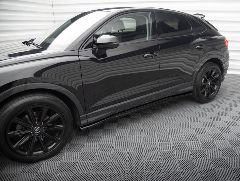 Maxton Seitenschweller Ansatz Audi Q3 Sportback F3 schwarz Hochglanz AU-Q3-2-SB-SD1-G