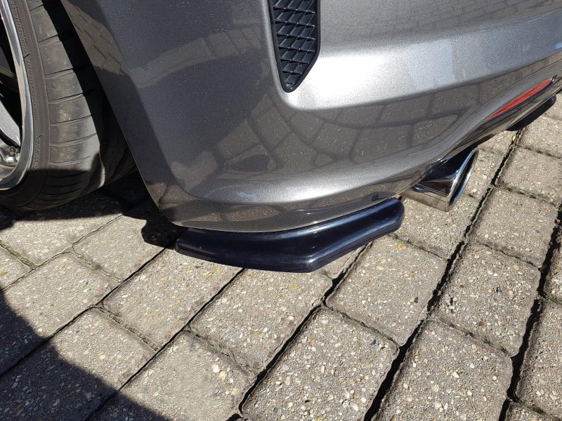 Maxton Heck Ansatz Flaps Diffusor für VOLKSWAGEN SCIROCCO MK.3 R FACELIFT schwarz Hochglanz VW-SC-3F-R-RSD1-G