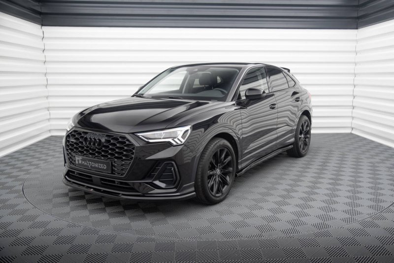 Maxton Front Ansatz V.1 Audi Q3 Sportback F3 schwarz Hochglanz AU-Q3-2-SB-FD1-G
