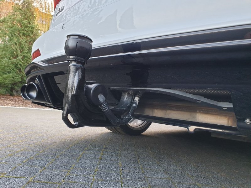 Maxton Diffusor Heck Ansatz + Endschalldampfer Sportauspuff Attrappe Audi A6 C8 S-Line AU-A6-C8-SLINE-RS1G+RS1RG+CHROME