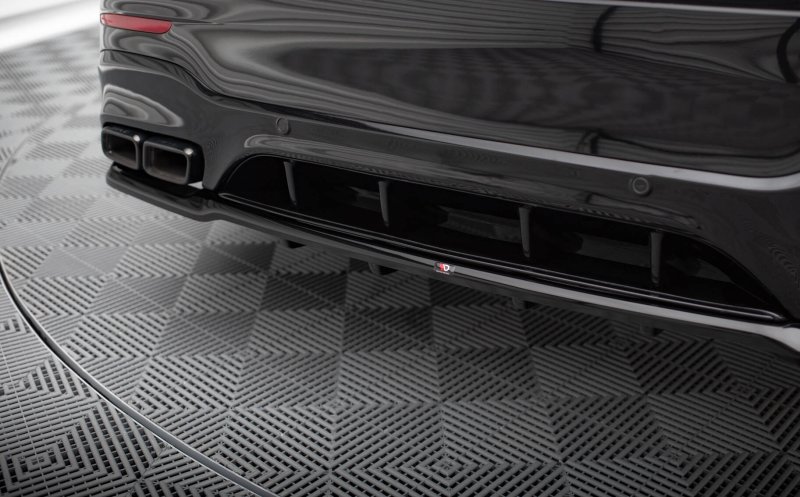 Maxton Mittlerer Cup Diffusor Heck Ansatz V.2 Mercedes-AMG GLC 63 SUV X253 schwarz Hochglanz ME-GLC-X253-63-RD3G+RD4-G