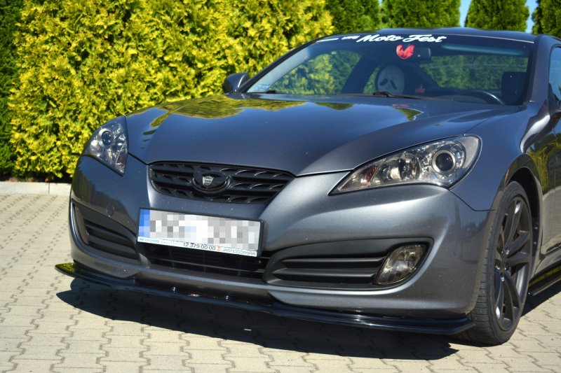 Maxton Front Ansatz für HYUNDAI GENESIS COUPÉ MK.1  schwarz Hochglanz HY-GE-1-C-FD1-G