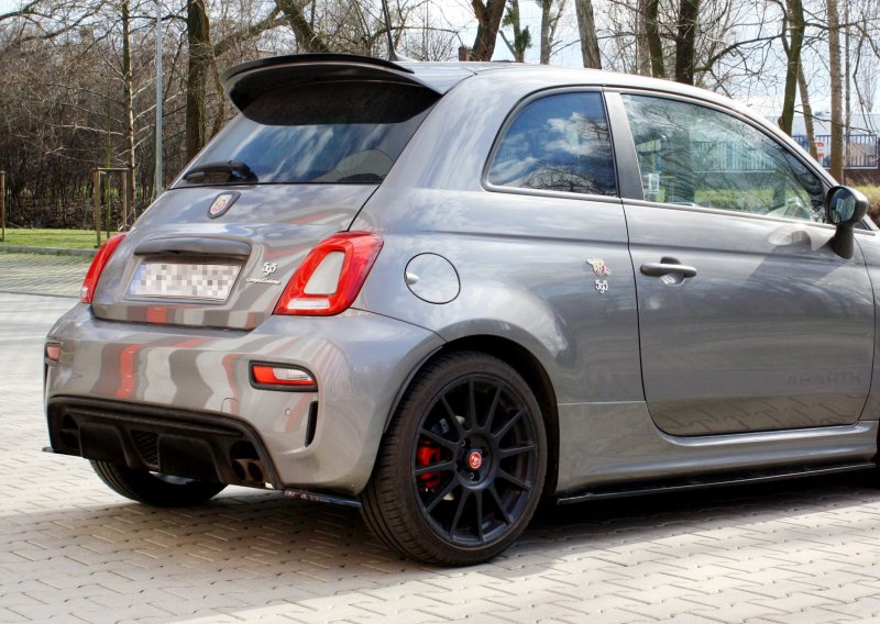 Maxton Heck Ansatz Flaps Diffusor für FIAT 500 ABARTH MK1 FACELIFT schwarz Hochglanz FI-500-1F-AB-RSD1-G