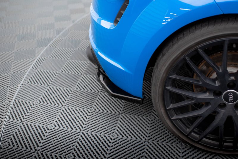 Maxton Heck Ansatz Flaps Diffusor Audi TT S 8S Facelift schwarz Hochglanz AU-TT-3-S-RSD1-G
