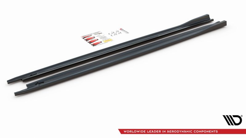 Maxton Seitenschweller Ansatz für V.3 für Skoda Octavia RS Mk4 schwarz Hochglanz SK-OC-4-RS-SD2-G