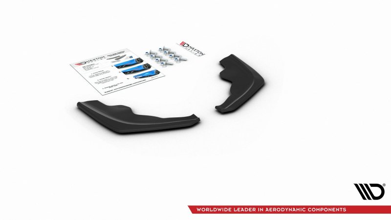 Maxton Heck Ansatz Flaps Diffusor V.2 für BMW 1er F40 M-Paket schwarz Hochglanz BM-1-40-MPACK-RSD3-G