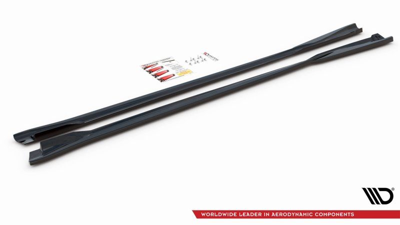 Maxton Seitenschweller Ansatz für Volkswagen Arteon R-Line Facelift schwarz Hochglanz VW-AR-1F-RLINE-SD1-G