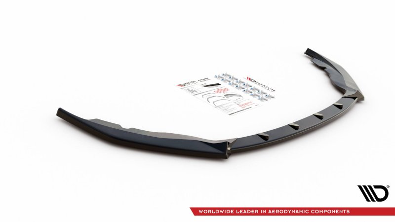 Maxton Front Ansatz V.1 für Skoda Fabia Mk3 schwarz Hochglanz SK-FA-3-FD1-G