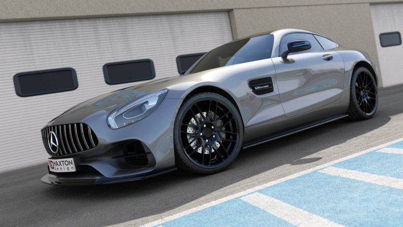 Maxton Seitenschweller Ansatz Mercedes-AMG GT / GT S C190 Facelift schwarz Hochglanz ME-AMG-GT-1-SD1-G