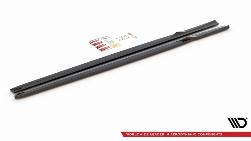 Maxton Seitenschweller Ansatz für V.2 für BMW M2 F87 schwarz Hochglanz BM-2-87-M-SD2-G