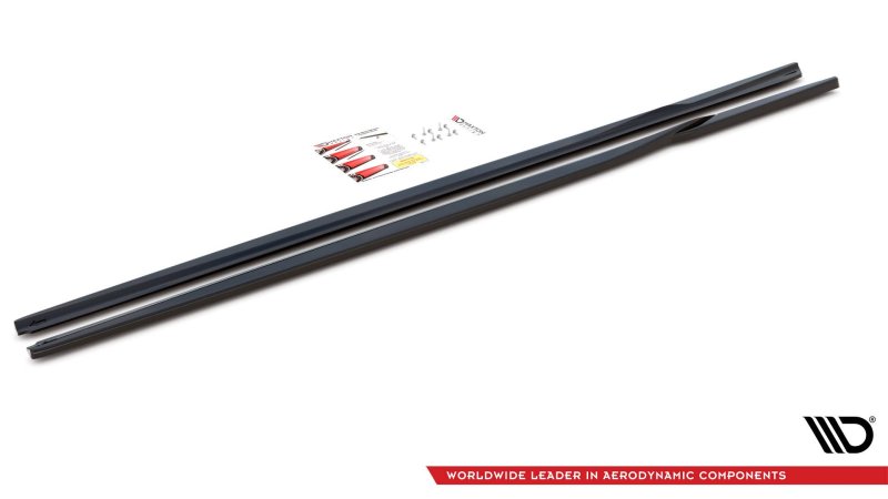 Maxton Seitenschweller Ansatz für BMW 3er G20 / G21 schwarz Hochglanz BM-3-20-SD1-G