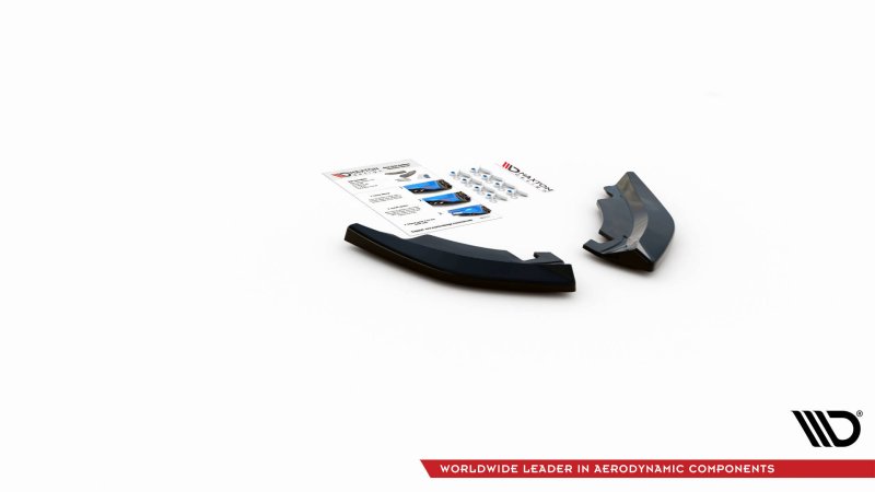 Maxton Heck Ansatz Flaps Diffusor für Volkswagen T-Roc Mk1 schwarz Hochglanz VW-T-ROC-1-RSD1-G