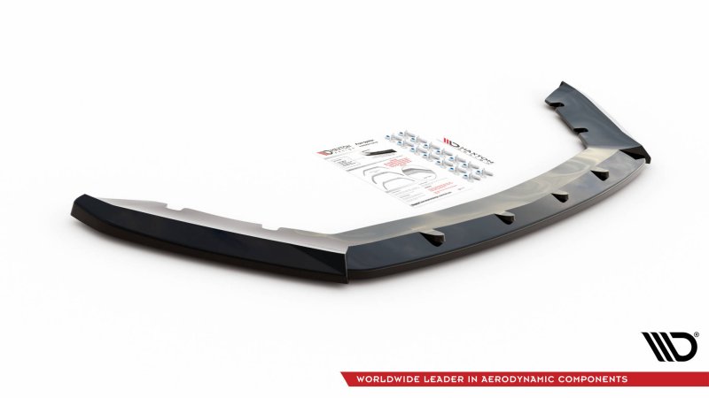 Maxton Front Ansatz V.1 für Seat Leon Mk3 schwarz Hochglanz SE-LE-3-FD1-G