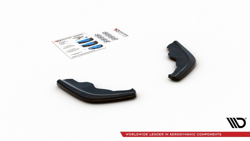 Maxton Heck Ansatz Flaps Diffusor V.1 für BMW 1er F40 M-Paket schwarz Hochglanz BM-1-40-MPACK-RSD1-G