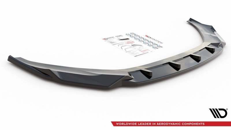 Maxton Front Ansatz V.2 für Audi A7 C8 schwarz Hochglanz AU-A7-C8-FD2-G
