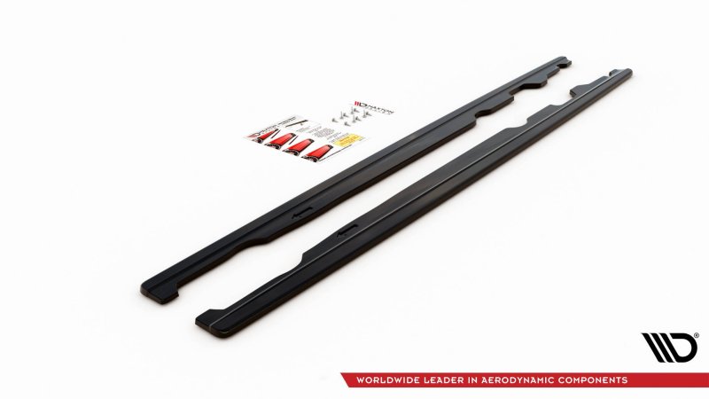 Maxton Seitenschweller Ansatz für Mini Cooper S John Cooper Works F56 schwarz Hochglanz MC-S-3-56-JCW-SD1-G