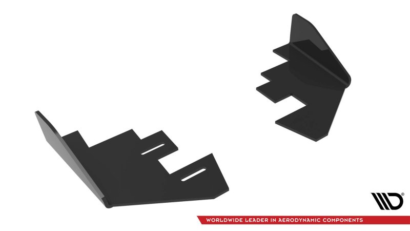 Maxton Hintere Seiten Flaps Audi S3 Sportback 8Y Facelift schwarz Hochglanz AUS38YFCNC-RSF1-G