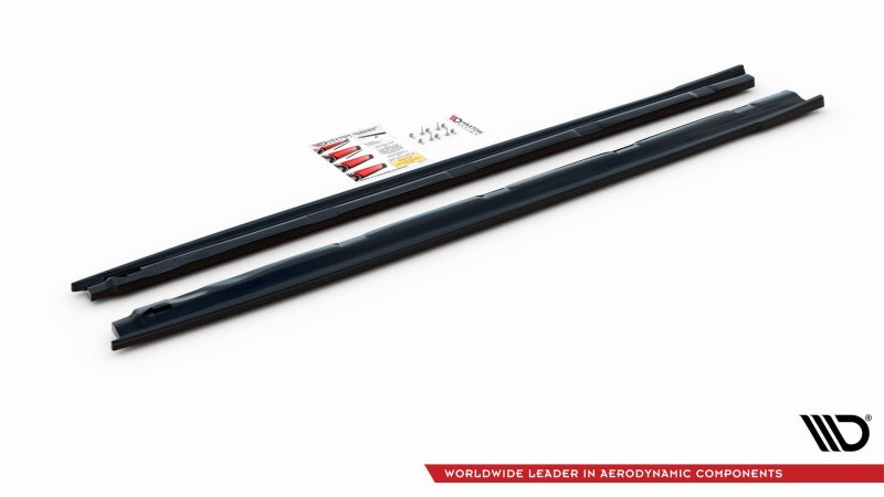 Maxton Seitenschweller Ansatz für Peugeot 208 Mk2 schwarz Hochglanz PE-208-2-SD1-G